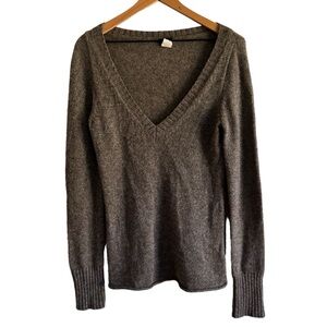 J. Crew womens sweaterAlpaca and Wool Sparkly Metallic‎ V Neck size Medium